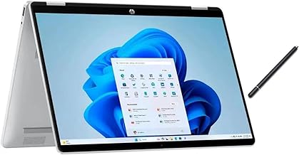 HP OmniBook 5 Flip 2-in-1 14" Full HD+ Touch-Screen Laptop | Intel Core 5 120U|Intel Graphics| Copilot | Webcam| Silver | 8GB RAM DDR5 | 512GB SSD |Windows 11 Home |Bundle with Stylus Pen HP OmniBook 5 Flip 2-in-1 14
