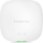 HPE Networking Instant On Access Point AP22 2x2 WiFi 6 Indoor Wireless Access Point | Long Range, Secure, Smart Mesh Support | Power Source Not Included | US Model (R4W01A)