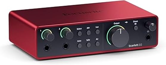Focusrite Scarlett 2i2 4th Gen USB Audio Interface for Recording, Songwriting, Streaming and Podcasting — High-Fidelity, Studio Quality Recording, and All the Software You Need to Record Focusrite Scarlett 2i2 4th Gen USB Audio Interface for Recording, Songwriting, Streaming and Podcasting — High-Fidelity, Studio Quality Recording, and All the Software You Need to Record