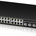 16 Port 2.5G Network Ethernet Switch, 16 x 2.5Gb RJ45 Ports, 4 x 10G SFP Slots, 240Gbps Switching Capacity, Desktop or Rack Mount/Metal Case/Fan Cooling/Plug and Play Unmanaged
