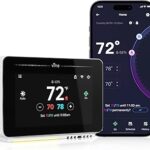 Vine Smart Thermostat for House with Nightlight, 4.3 Inches WiFi Thermostats for Home Compatible with Alexa and Google Assistant, 7day x 8period Programmable, C-Wire Required