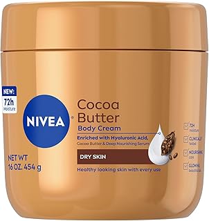 NIVEA Cocoa Butter Body Cream with Deep Nourishing Serum, Cocoa Butter Cream for Dry Skin, 16 Ounce Jar NIVEA Cocoa Butter Body Cream with Deep Nourishing Serum, Cocoa Butter Cream for Dry Skin, 16 Ounce Jar