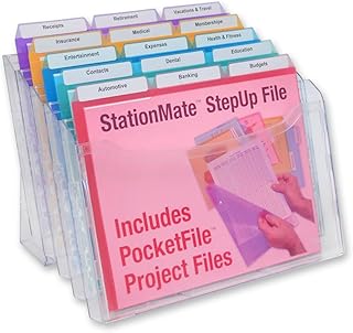 Ultimate Office StationMate Desktop Organizer (Includes 18, 3rd-Cut PocketFiles). Complete Project Manager and File Sorter for The Office or Home with an Incline Design Puts All Files in Clear View Ultimate Office StationMate Desktop Organizer (Includes 18, 3rd-Cut PocketFiles). Complete Project Manager and File Sorter for The Office or Home with an Incline Design Puts All Files in Clear View