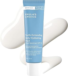 Paula's Choice RESIST Daily Hydrating Fluid Face Moisturizer with SPF 50 Sunscreen, Face Sunscreen for Oily Skin, Chamomile & Vitamin E, UVA/UVB Protection, Fragrance-Free, TSA Friendly Paula's Choice RESIST Daily Hydrating Fluid Face Moisturizer with SPF 50 Sunscreen, Face Sunscreen for Oily Skin, Chamomile & Vitamin E, UVA/UVB Protection, Fragrance-Free, TSA Friendly