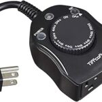 TiFFCOFiO Outdoor Timer Outlet, Dusk to Dawn Light Sensor Timer Weatherproof, 2 Grounded Outlets for Halloween and Christmas Lights, 15A 1/2HP, ETL Listed