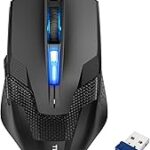 TECKNET Wireless Mouse-USB Ergonomic Optical Cordless Mouse with 8 Buttons,24-Month Battery Life,4800 DPI Optical Tracking,High-Precision 5 Adjustable DPI for PC/Mac/Laptop