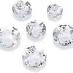 DONGZHOU Round Shape Crystal Sew On Rhinestones Flatback Fancy Stone K5 Rhinestones with Holes Sewing Crystals Gemstone Strass for Clothes, Garments, Dress, Jewelry,Shoes and DIY