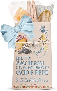 ARTIGIANI DEI SAPORI - Pasta Gourmet Gift Set, Macaroni with Cacio Cheese and Black Pepper Sauce in Deluxe Packaging, homemade in South of Italy ARTIGIANI DEI SAPORI - Pasta Gourmet Gift Set, Macaroni with Cacio Cheese and Black Pepper Sauce in Deluxe Packaging, homemade in South of Italy