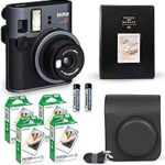 Fujifilm Instax Mini 41 Instant Camera Vintage Black. + Fujifilm Value Pack (40 Sheets) + Shutter Accessories Bundle, Includes Vintage Style Compatible Carrying Case, Black Photo Album 64 Pockets