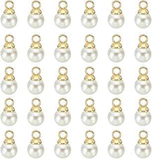 PATIKIL Pearl Charm, 100pcs Pearl Beads Faux Pearl Pendant Charm DIY for Jewelry Making Bracelets Earrings Necklace Crafts PATIKIL Pearl Charm, 100pcs Pearl Beads Faux Pearl Pendant Charm DIY for Jewelry Making Bracelets Earrings Necklace Crafts