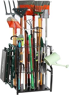 Garden Tool Organizer,Yard Tool Rack Heavy Duty,Free Standing for Garage Corner,Garage Organization,Garage Organizers and Storage,Garden Tool Holder for Lawn,Shed,Outdoor,Metal Garden Tool Organizer,Yard Tool Rack Heavy Duty,Free Standing for Garage Corner,Garage Organization,Garage Organizers and Storage,Garden Tool Holder for Lawn,Shed,Outdoor,Metal