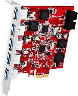 7-Ports Superspeed 5Gbps USB 3.0 PCIE Expansion Card, 5-Ports USB-A and an 19Pin USB 3.0 Header, Built in FebSmart Self-Powered Technology, No Need Additional Power Supply (FS-U7S-Pro) 7-Ports Superspeed 5Gbps USB 3.0 PCIE Expansion Card, 5-Ports USB-A and an 19Pin USB 3.0 Header, Built in FebSmart Self-Powered Technology, No Need Additional Power Supply (FS-U7S-Pro)