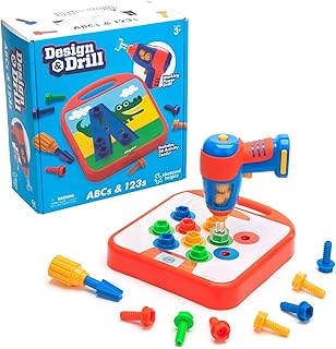 Educational Insights Design & Drill ABCs & 123s - Construction Toys & Toddler Tools, Kids Tool Set with Real Electric Drill Toy, Preschool Learning Activities, Building Kits and Gifts for Ages 3+ Educational Insights Design & Drill ABCs & 123s - Construction Toys & Toddler Tools, Kids Tool Set with Real Electric Drill Toy, Preschool Learning Activities, Building Kits and Gifts for Ages 3+
