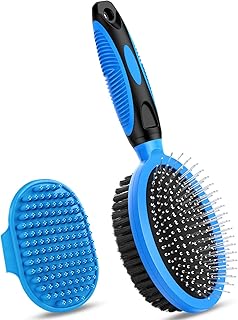 2PCS Pet Grooming Tools - Double-Sided Brush for Shedding and Bathing, Suitable for Short/Long Haired Dogs Cats and Horses, Deshedding Dog Brush, Mane & Tail Combs for Horses - Pet Supplies (Blue) 2PCS Pet Grooming Tools - Double-Sided Brush for Shedding and Bathing, Suitable for Short/Long Haired Dogs Cats and Horses, Deshedding Dog Brush, Mane & Tail Combs for Horses - Pet Supplies (Blue)