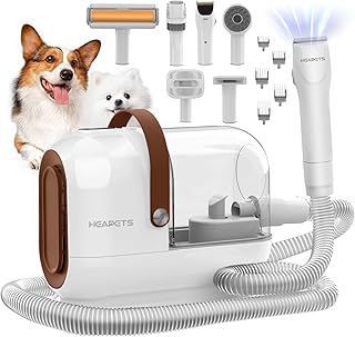 Dog Grooming Vacuum Kit - 3L Vacuum with 7 Tools, Low Noise Electric Clipper and Brush for Pet Shedding at Home, White Dog Grooming Vacuum Kit - 3L Vacuum with 7 Tools, Low Noise Electric Clipper and Brush for Pet Shedding at Home, White