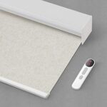 Bringnox Motorized Blinds with Remote,100% Blackout Smart Roller Blinds Compatible with Apple Homekit Google Home and Alexa Via HUB,and Customized(Linen Stone-01)