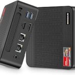 BOSGAME Mini PC P4 Plus, AMD Ryzen 7 5825U Mini Computers, 32GB DDR4 RAM 1TB m.2 NVMe SSD, Dual 2.5GbE LAN Ports/WiFi 6E/BT5.2, 4K Triple Display, Dual NVMe SSD Slots Mini Gaming PC