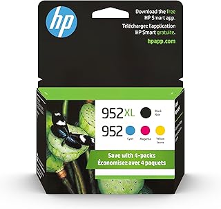 HP Original 952 Cyan, Magenta, Yellow / 952XL Black Ink Cartridges (4-Pack) | Works OfficeJet 8702 OfficeJet Pro 7700, 8210, 8700 Series | Eligible for Instant Ink | N9K28AN HP Original 952 Cyan, Magenta, Yellow / 952XL Black Ink Cartridges (4-Pack) | Works OfficeJet 8702 OfficeJet Pro 7700, 8210, 8700 Series | Eligible for Instant Ink | N9K28AN