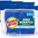 Scotch-Brite Zero Scratch Scrub Sponge, 6 Kitchen Sponges for Cleaning Around the Home, Bathroom & More, Scratch-free Dish Scrubber, Multi-surface Safe, Best for Nonstick Pots and Pans