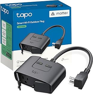 TP-Link Tapo Matter Outdoor Smart Plug, 2 Individual outlets, IP65 Weather Resistance, Works with Apple Home, Alexa, Google Home, Long Wi-Fi Range, 2.4G Wi-Fi Only, ETL Certified(Tapo P400M) TP-Link Tapo Matter Outdoor Smart Plug, 2 Individual outlets, IP65 Weather Resistance, Works with Apple Home, Alexa, Google Home, Long Wi-Fi Range, 2.4G Wi-Fi Only, ETL Certified(Tapo P400M)
