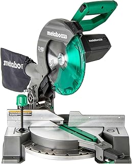 Metabo HPT 10-Inch Single Bevel Compound Miter Saw, 15-Amp Power Saw with Xact Cut Shadow Line, Precision Miter Angles, Single Bevel 0-45°, 40T TCT Miter Saw Blade, Lightweight Design, C10FCG2 Metabo HPT 10-Inch Single Bevel Compound Miter Saw, 15-Amp Power Saw with Xact Cut Shadow Line, Precision Miter Angles, Single Bevel 0-45°, 40T TCT Miter Saw Blade, Lightweight Design, C10FCG2