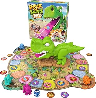 Spin Master Games, Snack-O-Saurus Rex, Interactive Dinosaur Toy for Kids, Board Games for Family Night, 2-4 Players, for Ages 5 & Up Spin Master Games, Snack-O-Saurus Rex, Interactive Dinosaur Toy for Kids, Board Games for Family Night, 2-4 Players, for Ages 5 & Up