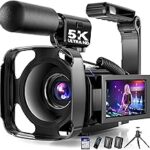 5K Video Camera Camcorder, UHD 64MP Vlogging Camera for YouTube with 3