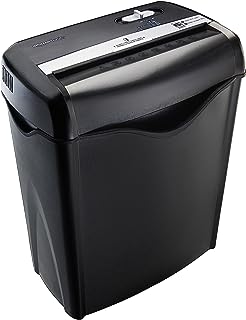 Amazon Basics 6 Sheet Cross Cut Paper and Credit Card Home Office Shredder with 3.8 Gallon Bin, Black Amazon Basics 6 Sheet Cross Cut Paper and Credit Card Home Office Shredder with 3.8 Gallon Bin, Black