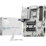 MSI PRO Z890-S WiFi White Motherboard, ATX - Supports Intel Core Ultra Processors (Series 2), LGA 1851 - DDR5 Memory Boost (8600+ MT/s OC), PCIe 5.0 x16 & 4.0 x16, M.2 Gen5, Wi-Fi 7, 2.5G LAN