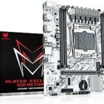 X99 LGA 2011-3 Motherboard for Intel Xeon E5 V3/V4 and Core i7 Series Processors (Micro ATX, DDR4 Max 128GB, PCIe 3.0, M.2 Protocol, Gigabit LAN) PC Server Mainboard, X99 PR9-H White