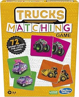 Hasbro Gaming Trucks Matching Game, Fun Preschool Board Game for 1+ Players, Memory Card Games for Kids, Set, Ages 3+ (Amazon Exclusive) Hasbro Gaming Trucks Matching Game, Fun Preschool Board Game for 1+ Players, Memory Card Games for Kids, Set, Ages 3+ (Amazon Exclusive)