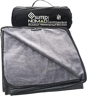 SUITEDNOMAD Large Waterproof Outdoor Stadium Blanket, Windproof and Warm Extra Thick Fleece or Quilted Sherpa, Great for Cold Weather Camping, Picnic, Sports, Festivals SUITEDNOMAD Large Waterproof Outdoor Stadium Blanket, Windproof and Warm Extra Thick Fleece or Quilted Sherpa, Great for Cold Weather Camping, Picnic, Sports, Festivals