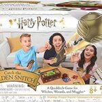 Harry Potter Catch The Golden Snitch, A Quidditch Board Game for Witches, Wizards and Muggles, Family Game Ages 8 & up