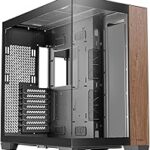Antec C8 Wood, Fans not Included, Wooden Front Panel, Dual-Chamber Layout, Type-C, 360mm Radiator Support, Seamless TG Front & Side Panels, RTX 40 Compatible, Full-Tower E-ATX PC Case