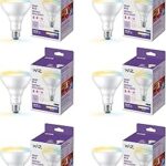 WiZ 65W BR30 Tunable White LED Smart Bulb - Pack of 6 - E26- Indoor - Connects to Your Existing Wi-Fi - Control with Voice or App + Activate with Motion - Matter Compatible