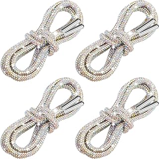 4 Pcs Rhinestone Shoe Laces Crystal Bling Shoe Laces Rope String for Sneakers Hoodie Sweatpants Boots Bags Accessories 4 Pcs Rhinestone Shoe Laces Crystal Bling Shoe Laces Rope String for Sneakers Hoodie Sweatpants Boots Bags Accessories