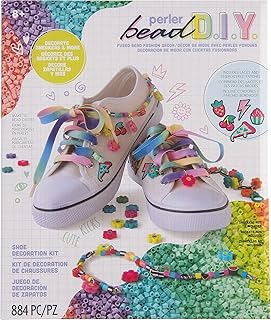 Perler 80-57037 DIY Shoe, Clothing, and Jewelry Fuse Bead Activity Kit with Patterns, Multicolor, 884pcs Perler 80-57037 DIY Shoe, Clothing, and Jewelry Fuse Bead Activity Kit with Patterns, Multicolor, 884pcs