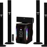 Acoustic Audio AAT1003 Bluetooth Tower 5.1 Home Theater Speaker System with 8