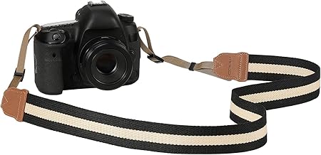 MoKo Camera Strap, Cotton Woven Camera Strap, Adjustable Universal Neck & Shoulder Strap for Video Camcorder, Binoculars, and Nikon/Canon/Sony/Minolta/Panasonic/SLR/DSLR Digital Cameras, Black & Beige MoKo Camera Strap, Cotton Woven Camera Strap, Adjustable Universal Neck & Shoulder Strap for Video Camcorder, Binoculars, and Nikon/Canon/Sony/Minolta/Panasonic/SLR/DSLR Digital Cameras, Black & Beige