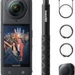 Insta360 X5 Lens Guards Bundle - Waterproof 8K 360° Action Camera, Leading Low Light, Invisible Selfie Stick Effect, Rugged & Replaceable Lens, 3-Hour Battery, Clear Audio, Stabilization