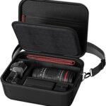 ProCase Hard Shell Camera Case for Canon Rebel T7/EOS R100/R50/DSLR/SLR/Nikon/Sony/Mirrorless Cameras, Soft Padded Digital Camera Travel Bag with 1 Shoulder Strap and 3 Adjustable Dividers -Black