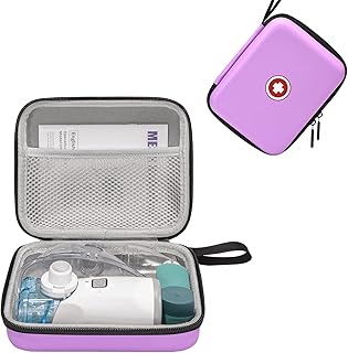 Carrying Case for Portable Nebulizer, Travel Medical Bag, Hard Emergency Medical Bag for Inhaler Spacer Case for Adults(Bag Only) (Purple) Carrying Case for Portable Nebulizer, Travel Medical Bag, Hard Emergency Medical Bag for Inhaler Spacer Case for Adults(Bag Only) (Purple)