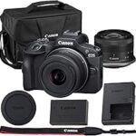 Canon EOS R100 Mirrorless Camera RF-S 18-45mm f/4.5-6.3 is STM Lens Kit Shoulder Bag, Black